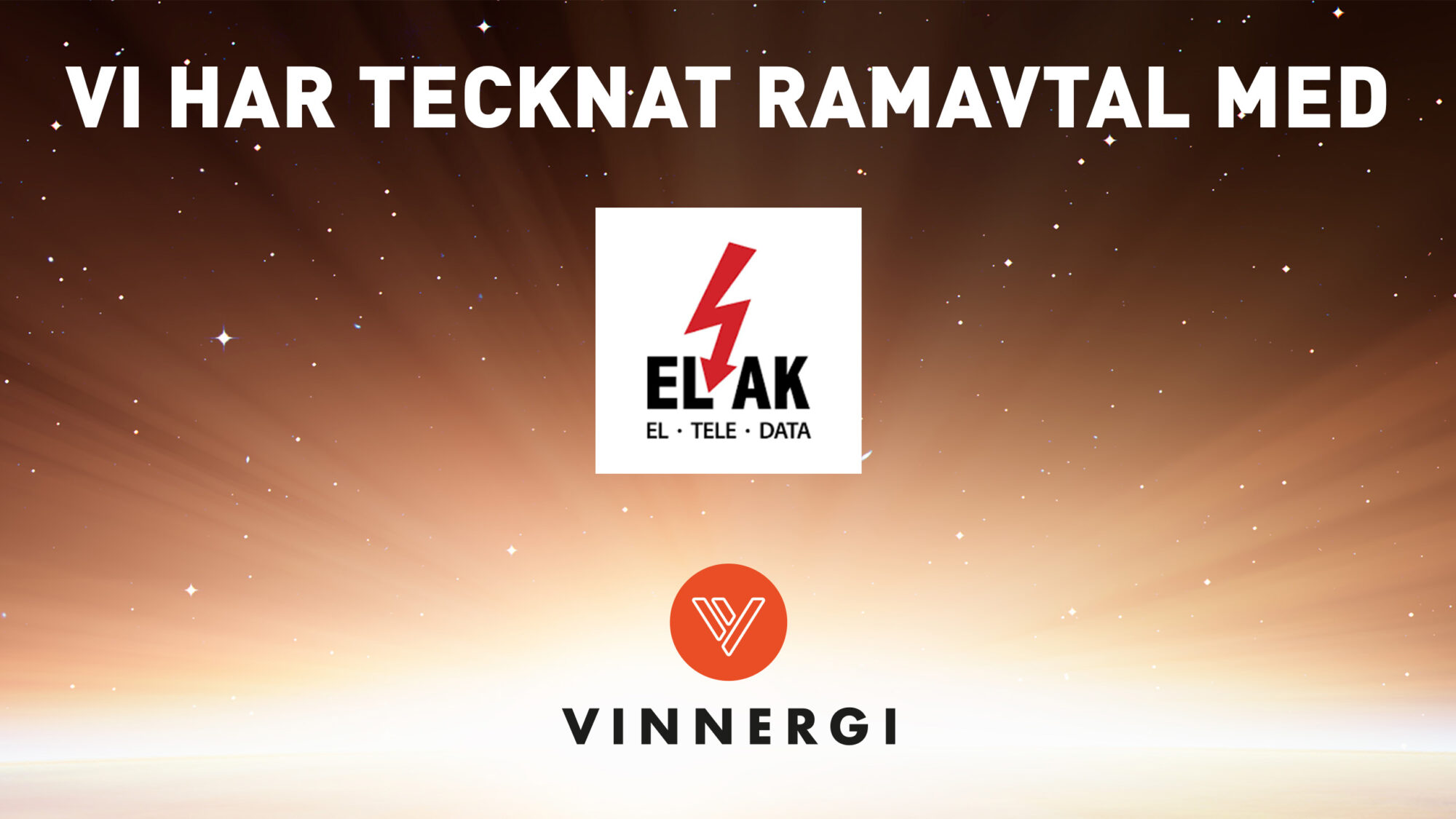 Vinnergi tecknar ramavtal med ELAK om tekniska konsulttjänster